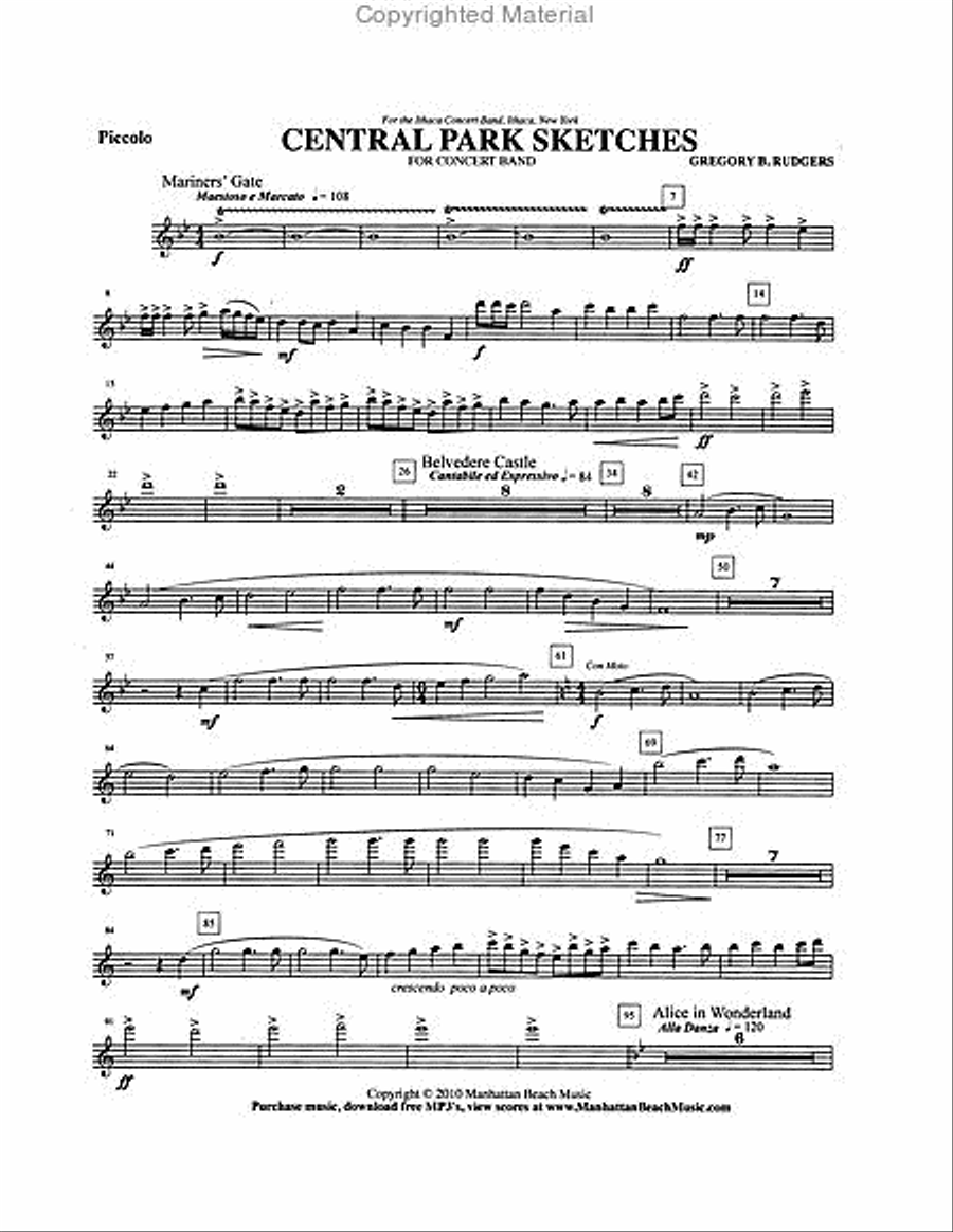 Central Park Sketches Central Park Sketches Concert Band scores gallery preview page 5