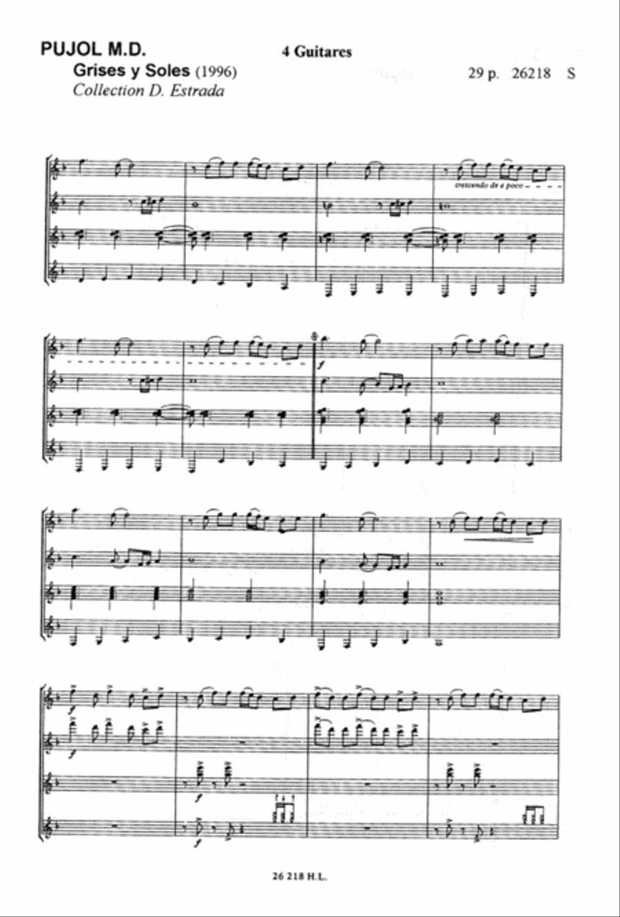 Grises Y Soles Grises Y Soles Guitar Ensemble scores gallery preview page 2