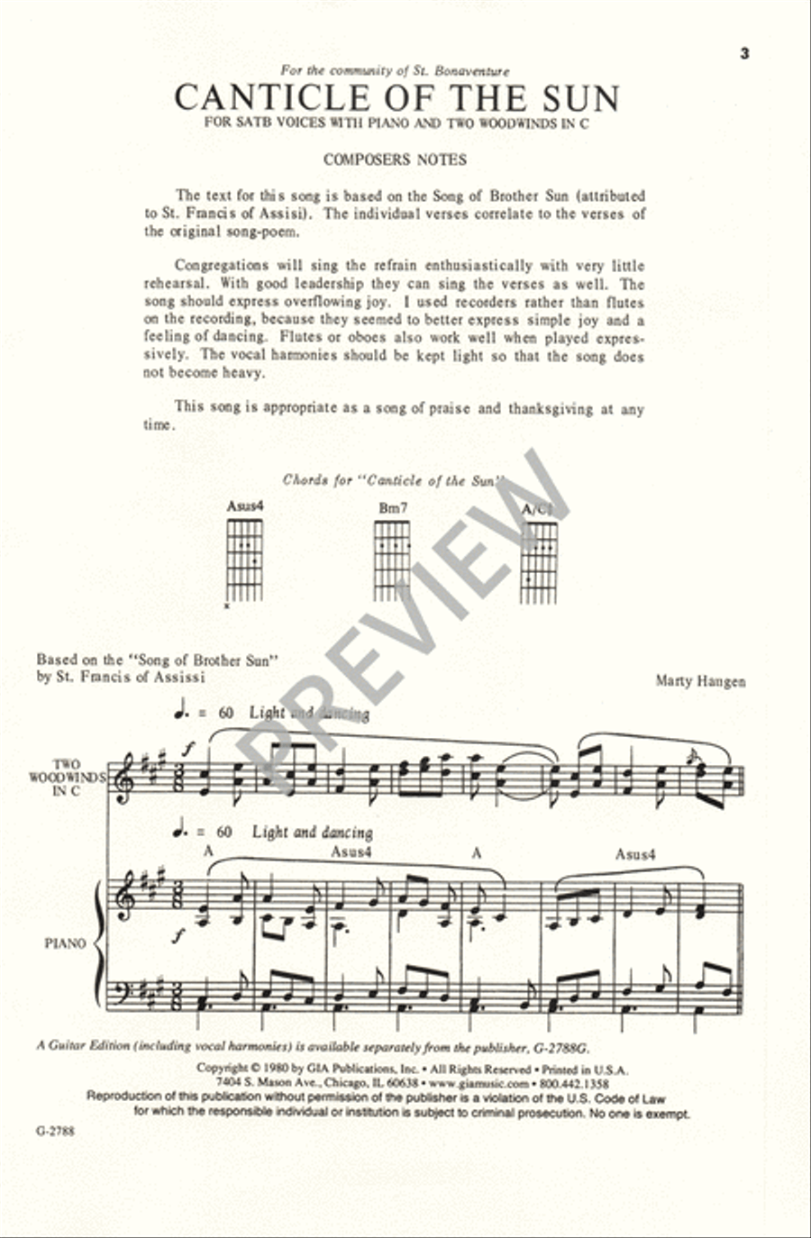 Canticle of the Sun 4-Part scores gallery preview page 3