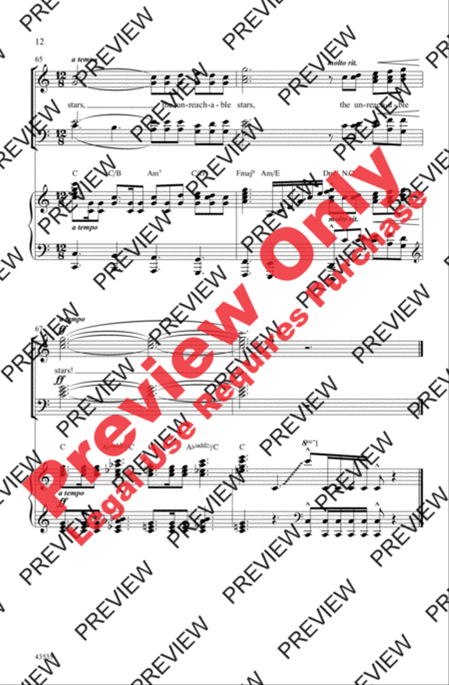 The Impossible Dream 4-Part scores gallery preview page 12