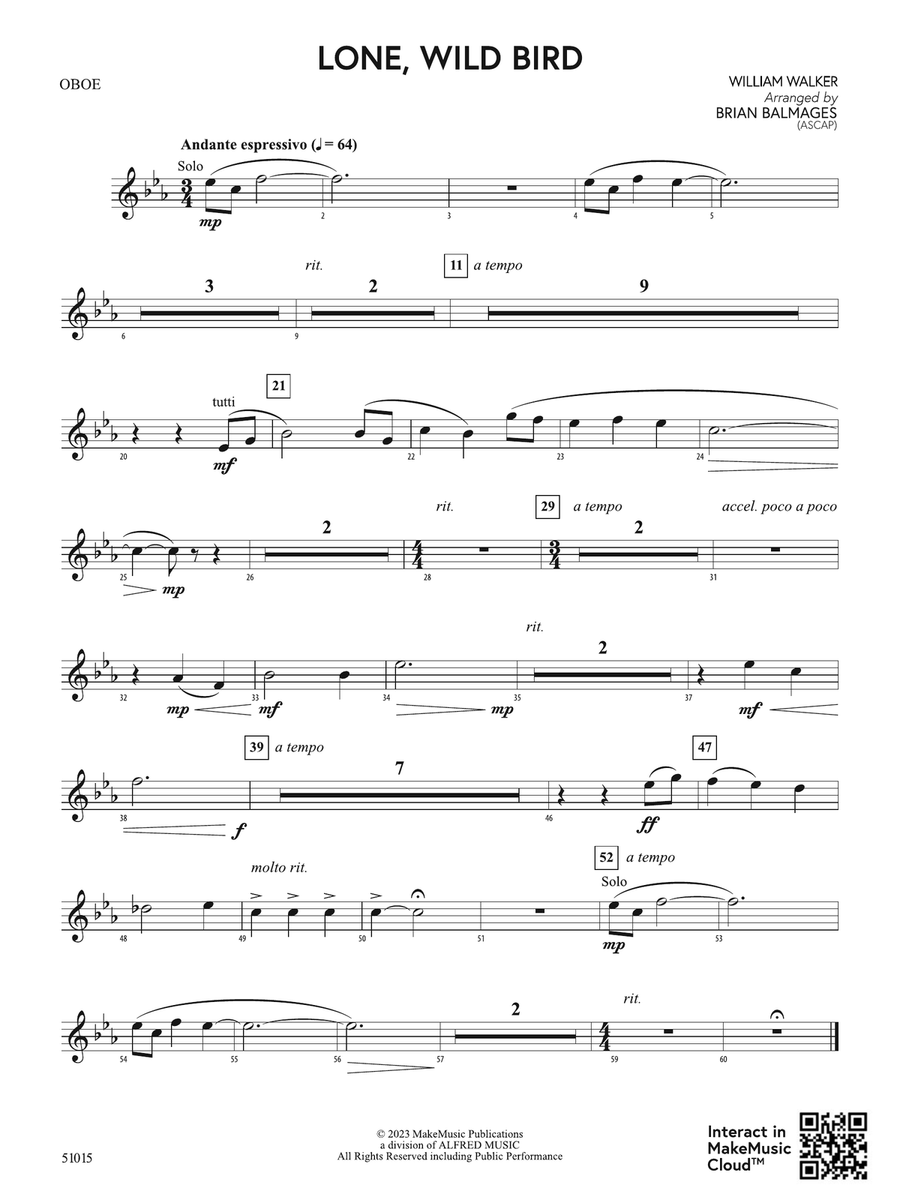 Lone, Wild Bird: Oboe