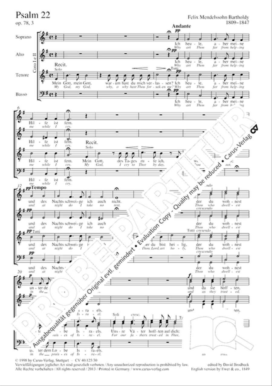 My God, where hast Thou me forsaken? 4-Part scores gallery preview page 2