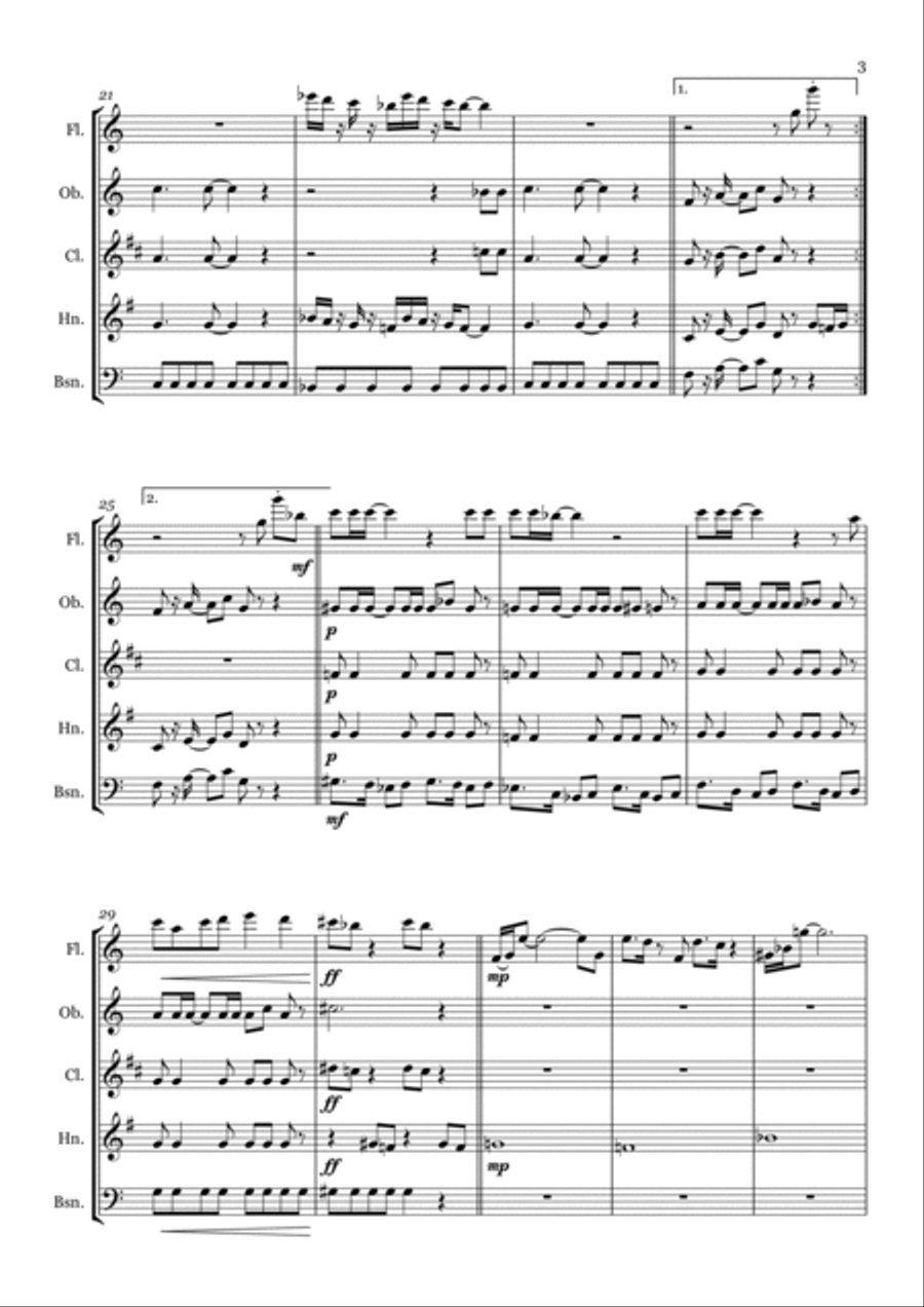 Soul Man Soul Man Woodwind Quintet scores gallery preview page 3