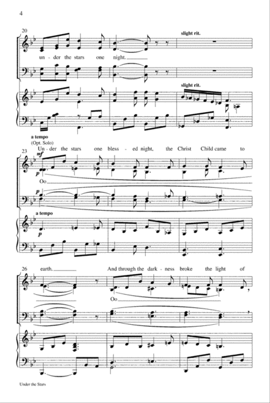Under the Stars 4-Part scores gallery preview page 4