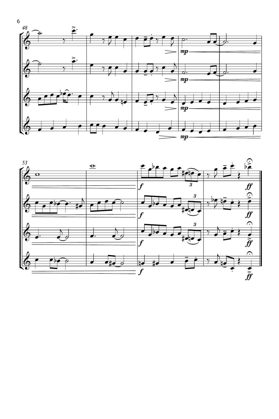 Auld Lang Syne - Clarinet Quartet Clarinet Quartet scores gallery preview page 6