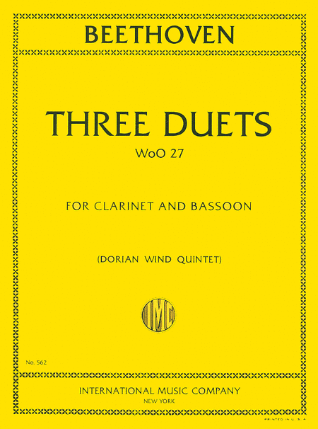 Three Duets for Clarinet & Basson (WoO.27)