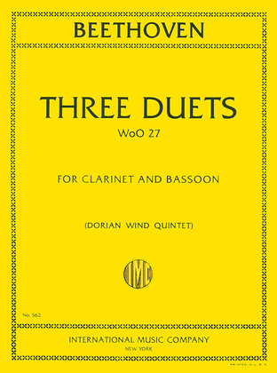 Three Duets for Clarinet & Bassoon (WoO.27)