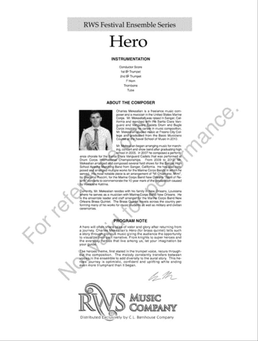 Hero Hero Brass Quintet scores gallery preview page 3