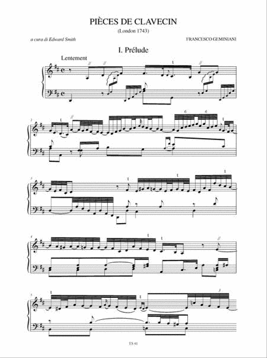 Pièces de Clavecin (London 1743) Harpsichord scores gallery preview page 2