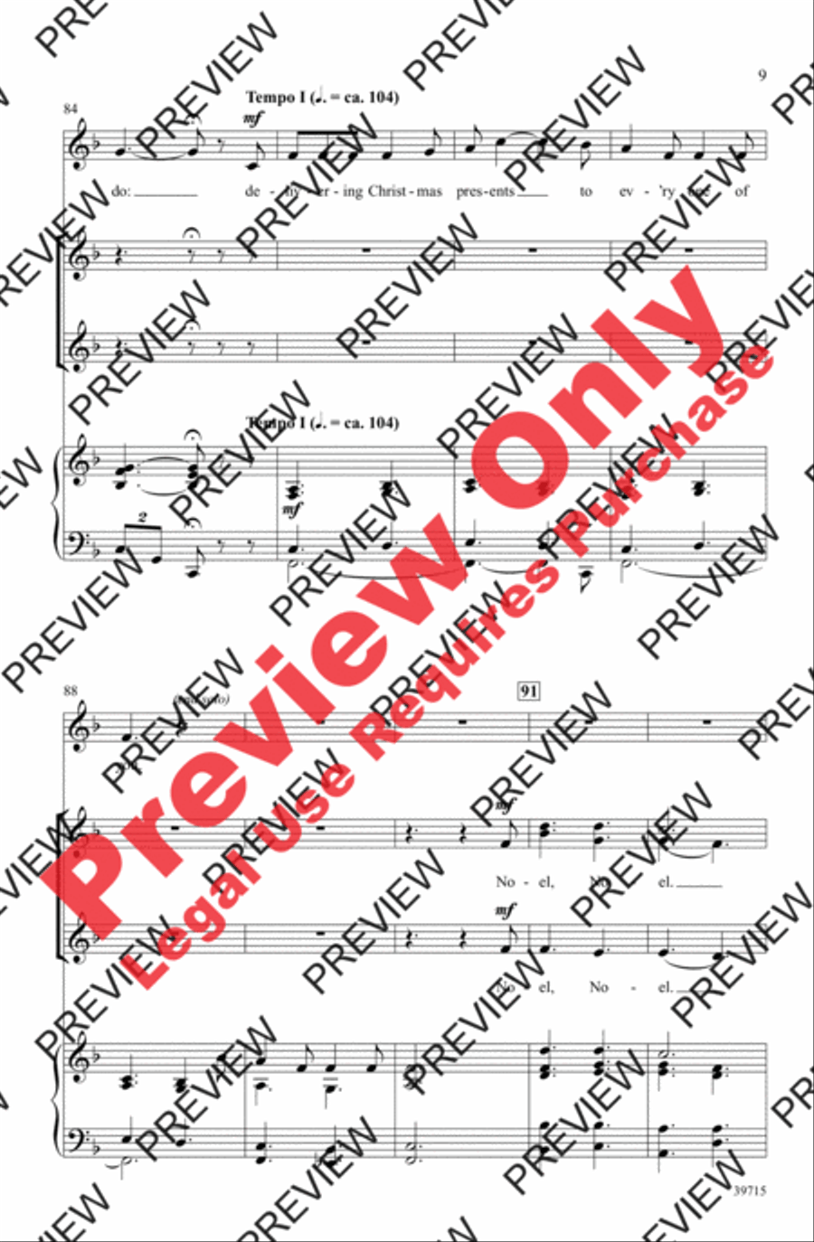 Jonathan's Bell Carol Jonathan's Bell Carol Women's Choir scores gallery preview page 9
