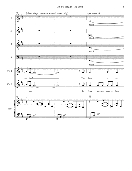 Let Us Sing To The Lord (SATB Divisi) image number null
