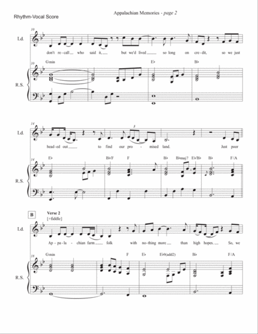 Appalachian Memories Voice scores gallery preview page 2