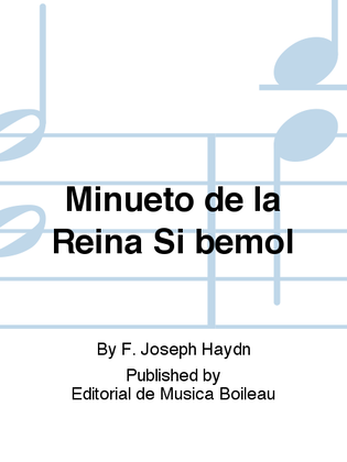 Book cover for Minueto de la Reina Si bemol