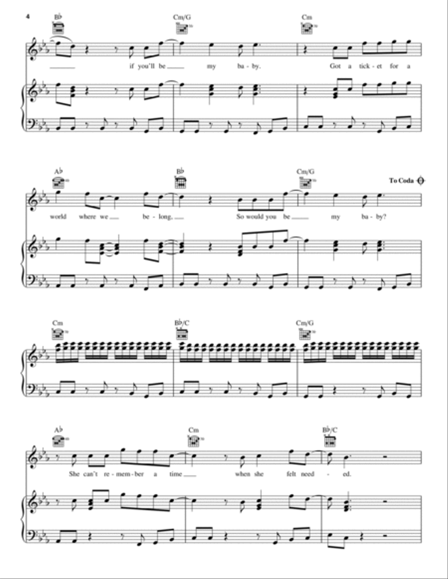 To The Moon & Back Piano, Vocal, Guitar scores gallery preview page 4