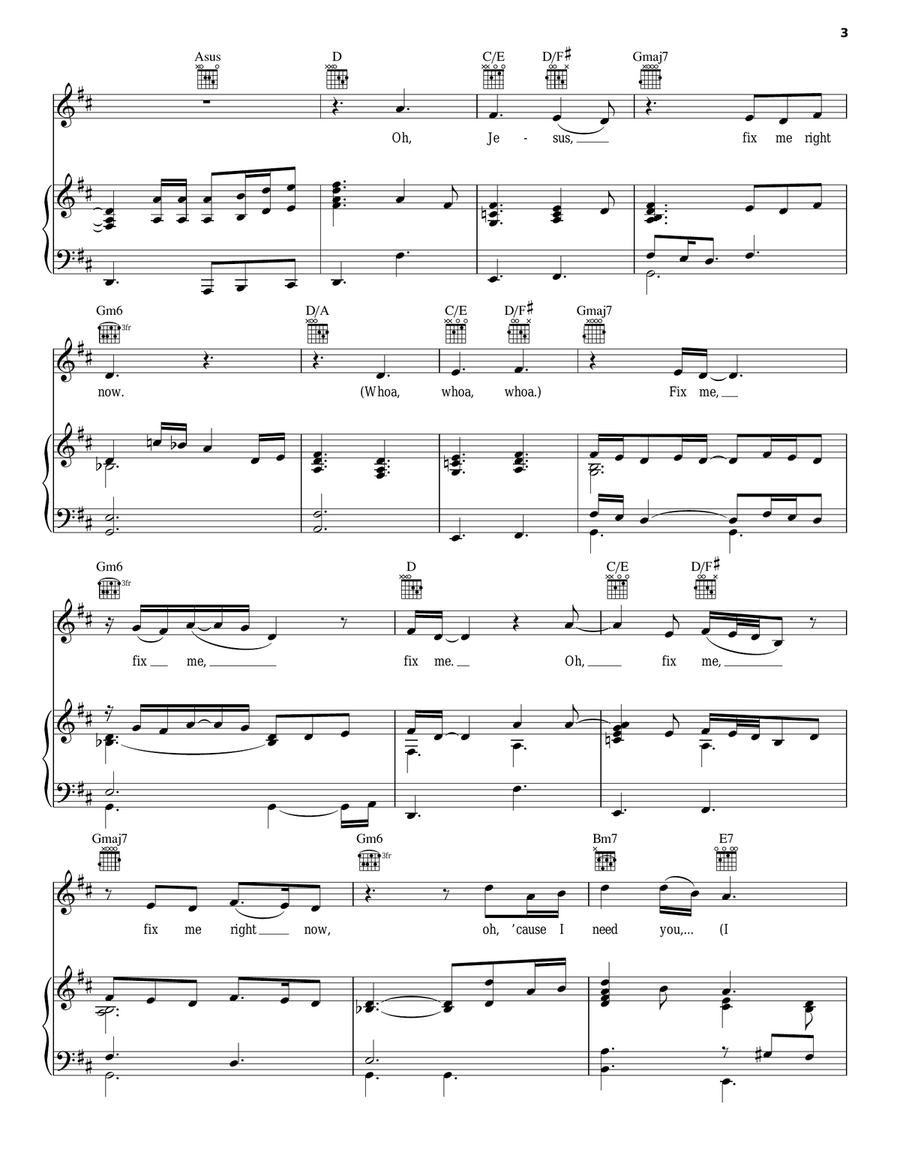 Fix Me Jesus Guitar scores gallery preview page 3