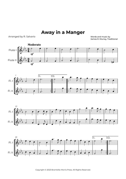 Away in a Manger (Key of E-Flat Major) image number null