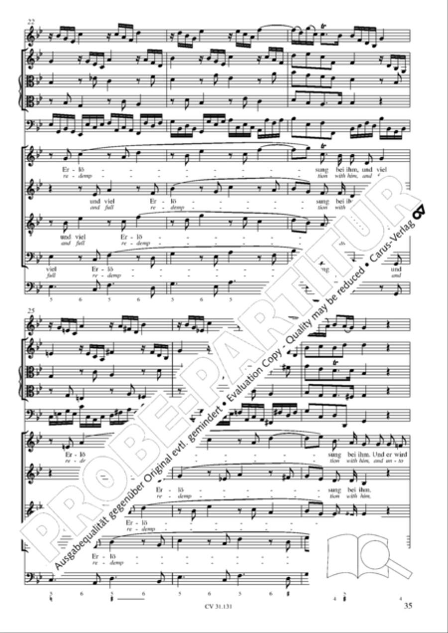 Form the deep, Lord, cried I, Lord, to Thee (Aus der Tiefe rufe ich, Herr, zu dir) 4-Part scores gallery preview page 36