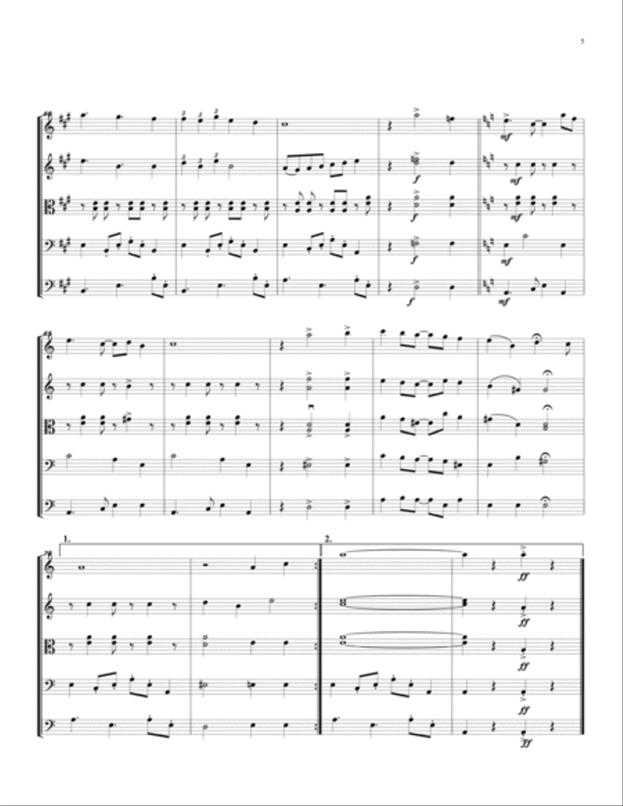 Siboney String Quintet scores gallery preview page 5