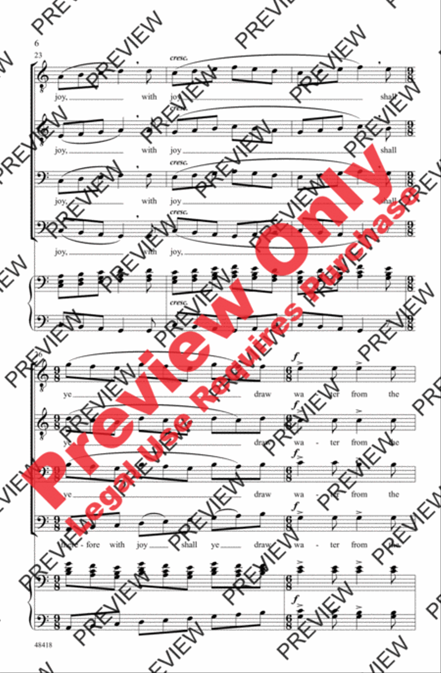 Cry Out and Shout Men's Choir scores gallery preview page 6