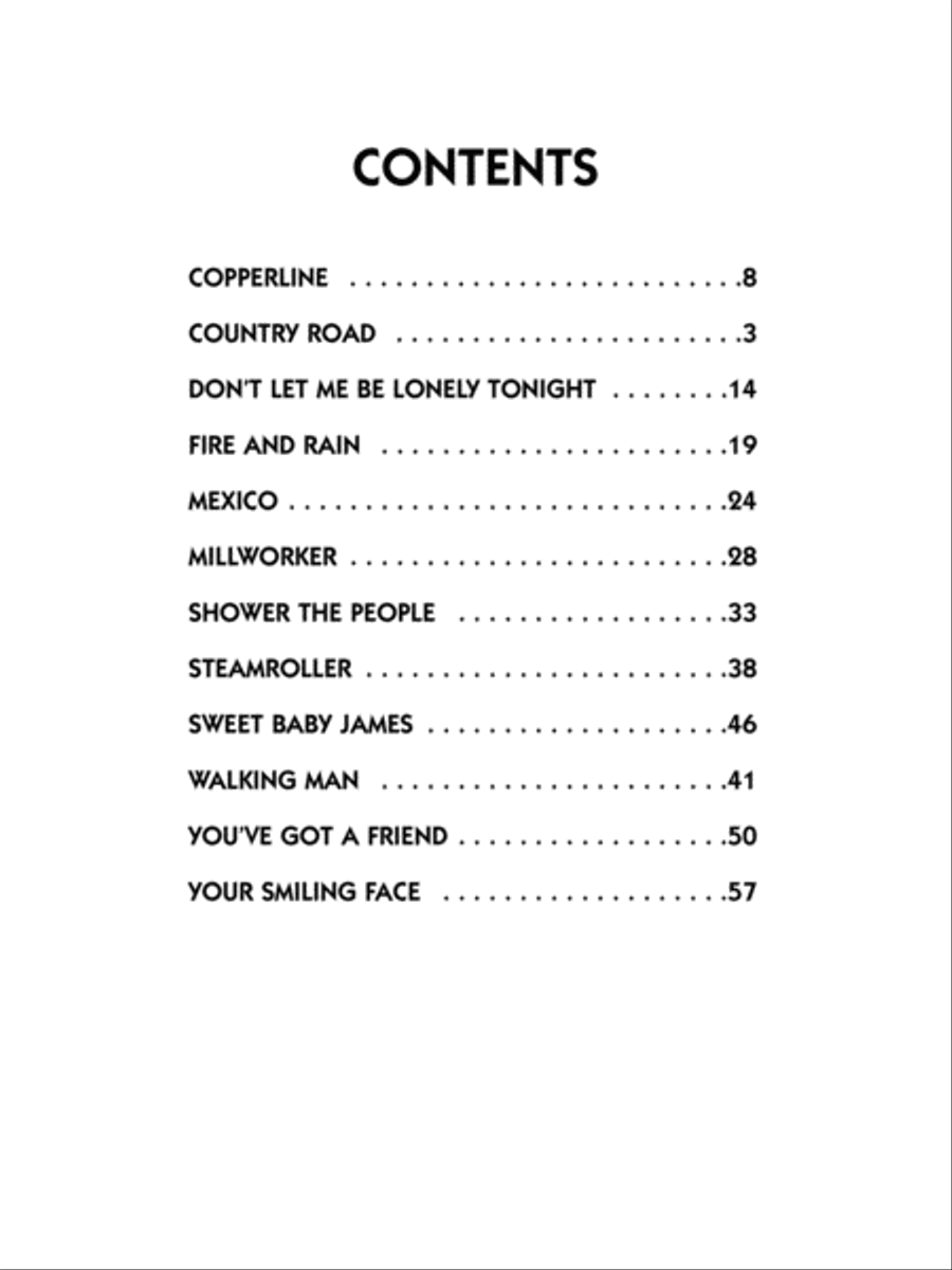 The New Best of James Taylor for Guitar Electric Guitar scores gallery preview page 2