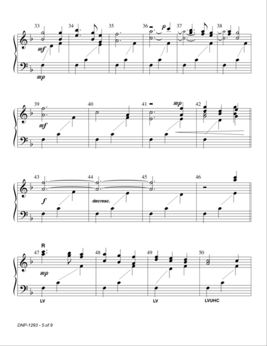 Night in a Manger ~ 3 octave handbell choirs - REPRODUCIBLE 3-Octaves scores gallery preview page 5
