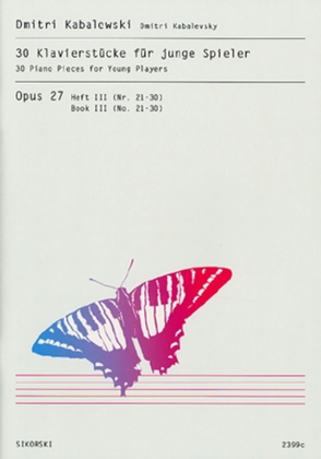 Book cover for 30 Children's Pieces Op. 27 - Book 3 Nos. 21-30