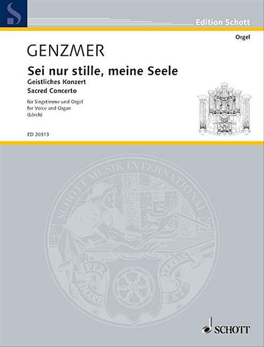 Sie Nur Stille, Meine Seele For Voice (mezzo Or Baritone) And Organ Baritone Voice scores gallery preview page 1