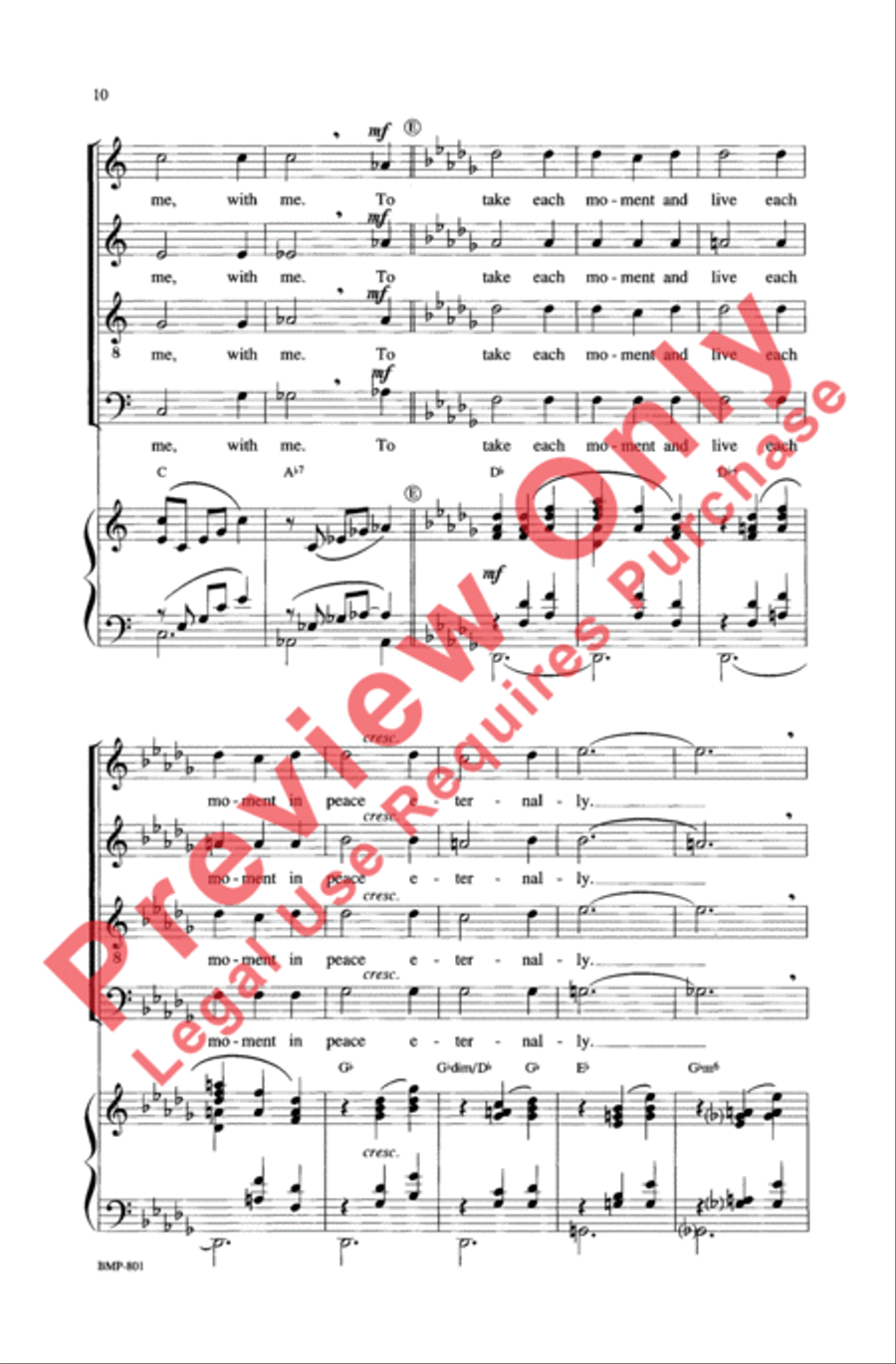 Let There Be Peace on Earth 4-Part scores gallery preview page 10