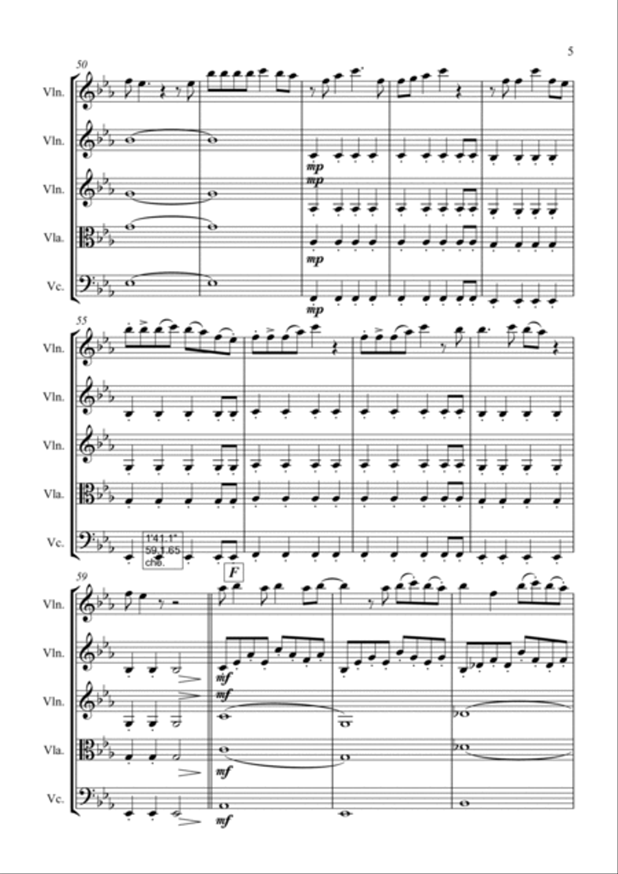 Wildest Dreams String Quartet scores gallery preview page 5