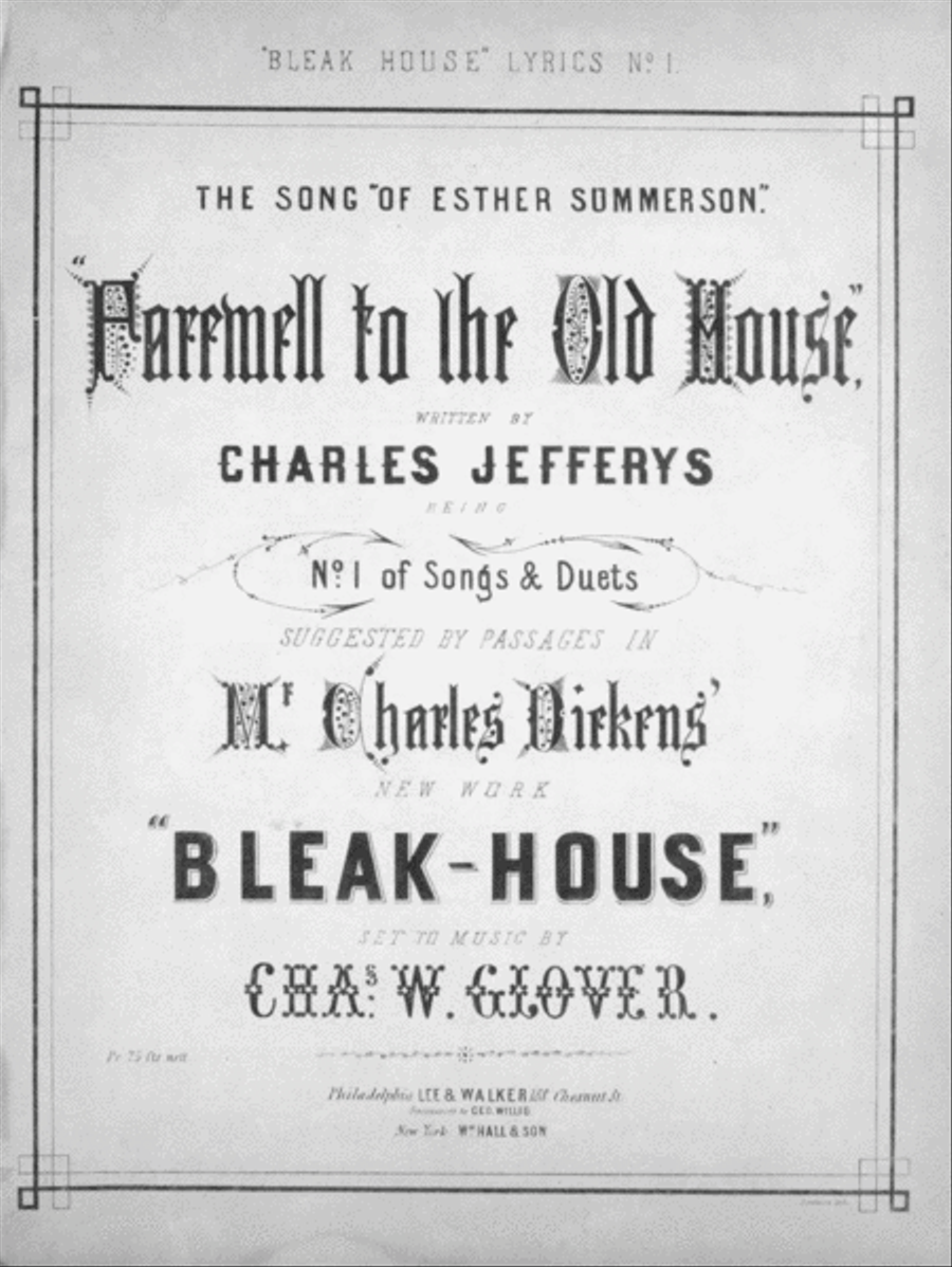 Farewell To The Old House. The Song of Esther Summerson Voice scores gallery preview page 1