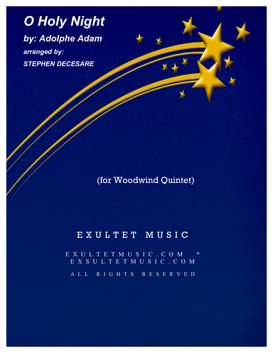 O Holy Night (for Woodwind Quintet and Piano) Woodwind Quintet scores gallery preview page 1