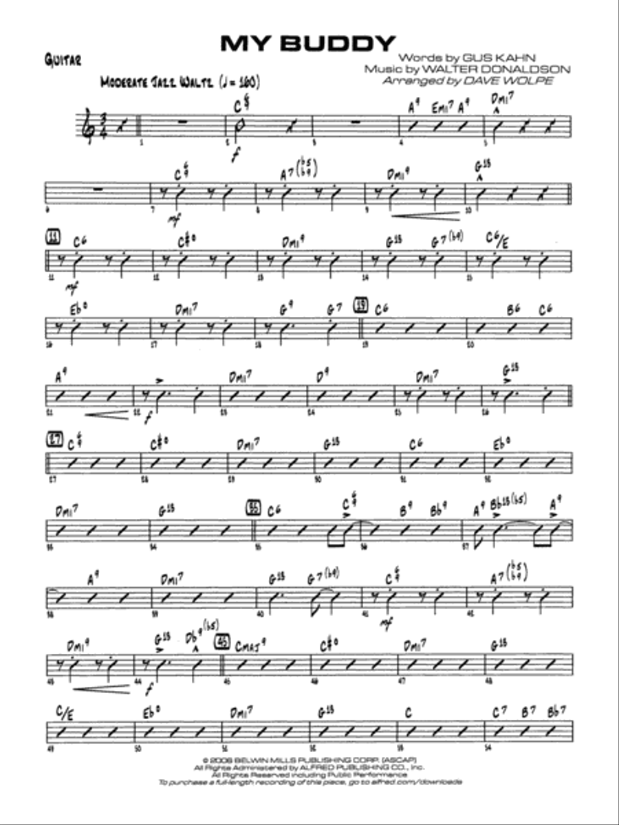 My Buddy: Guitar Jazz Ensemble scores gallery preview page 1