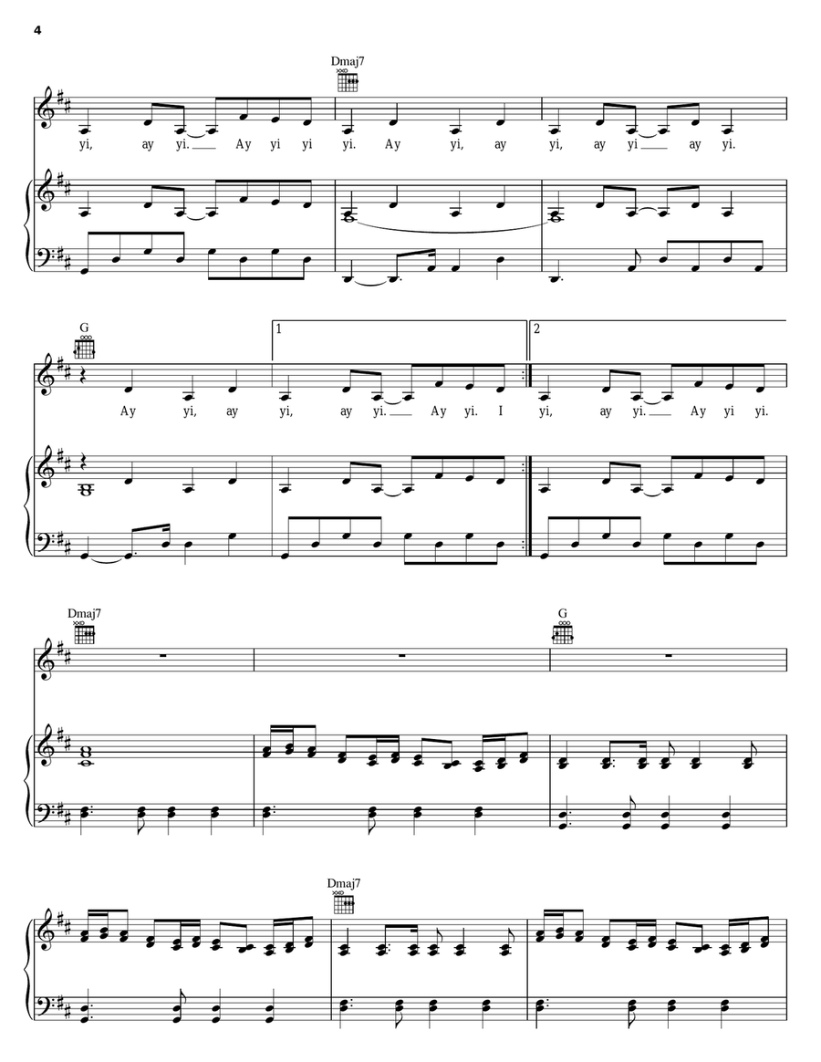 Someone To Call My Lover Piano, Vocal, Guitar scores gallery preview page 4