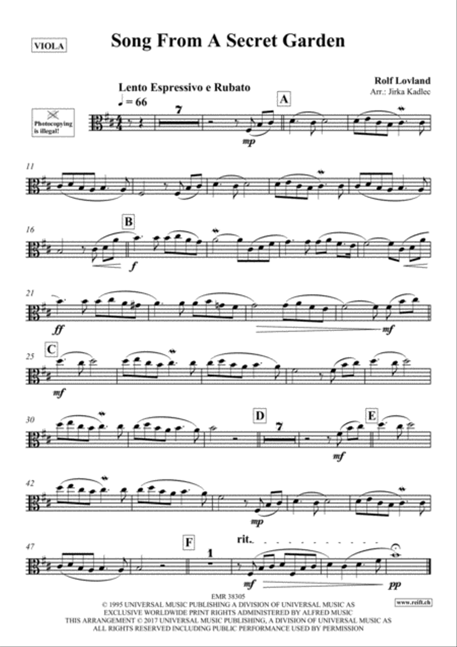 Song From A Secret Garden Viola scores gallery preview page 2