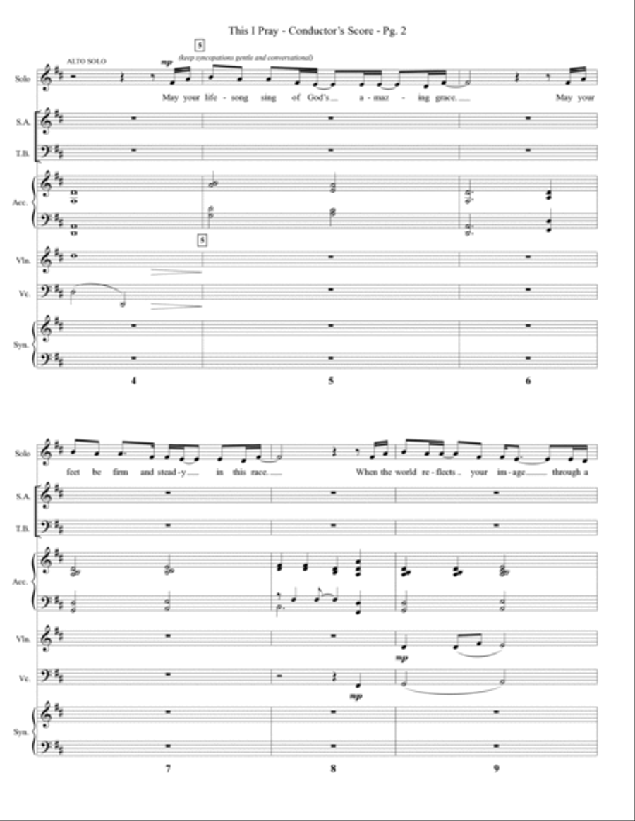 This I Pray - Full Score Choir scores gallery preview page 2