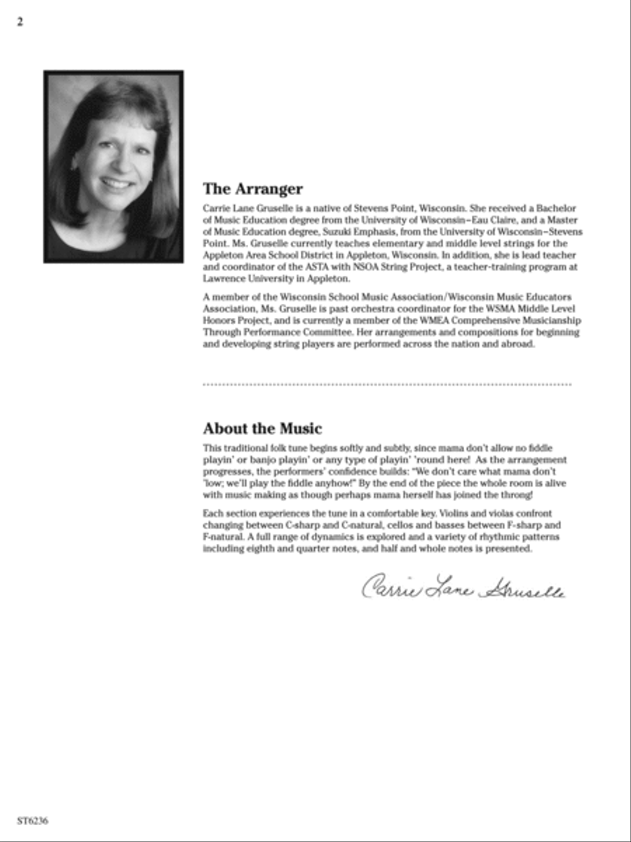 Mama Don't 'Low: Score String Orchestra scores gallery preview page 2