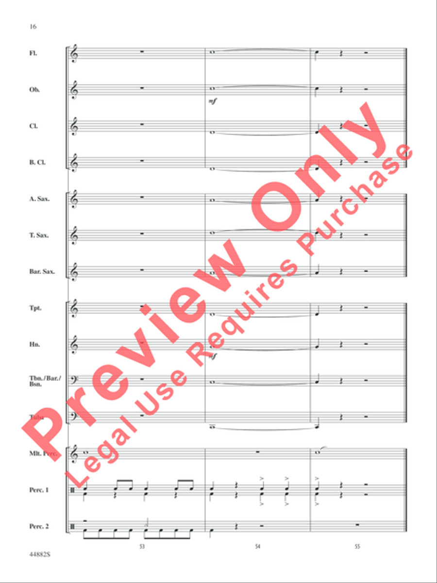 Chant de Noël Concert Band scores gallery preview page 16