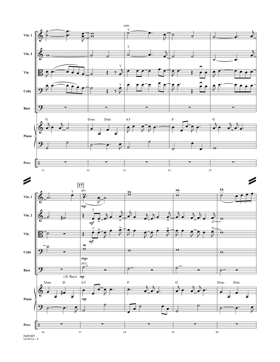 Let It Go - Conductor Score (Full Score) Orchestra scores gallery preview page 3