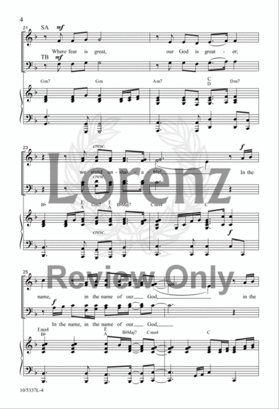 The Name of Our God 4-Part scores gallery preview page 4