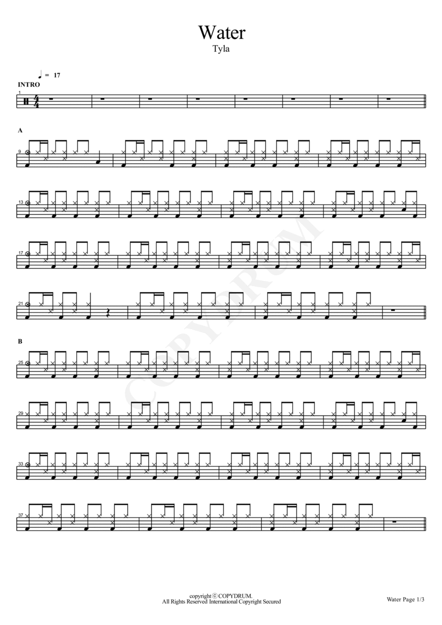 Water Drum Set scores gallery preview page 1