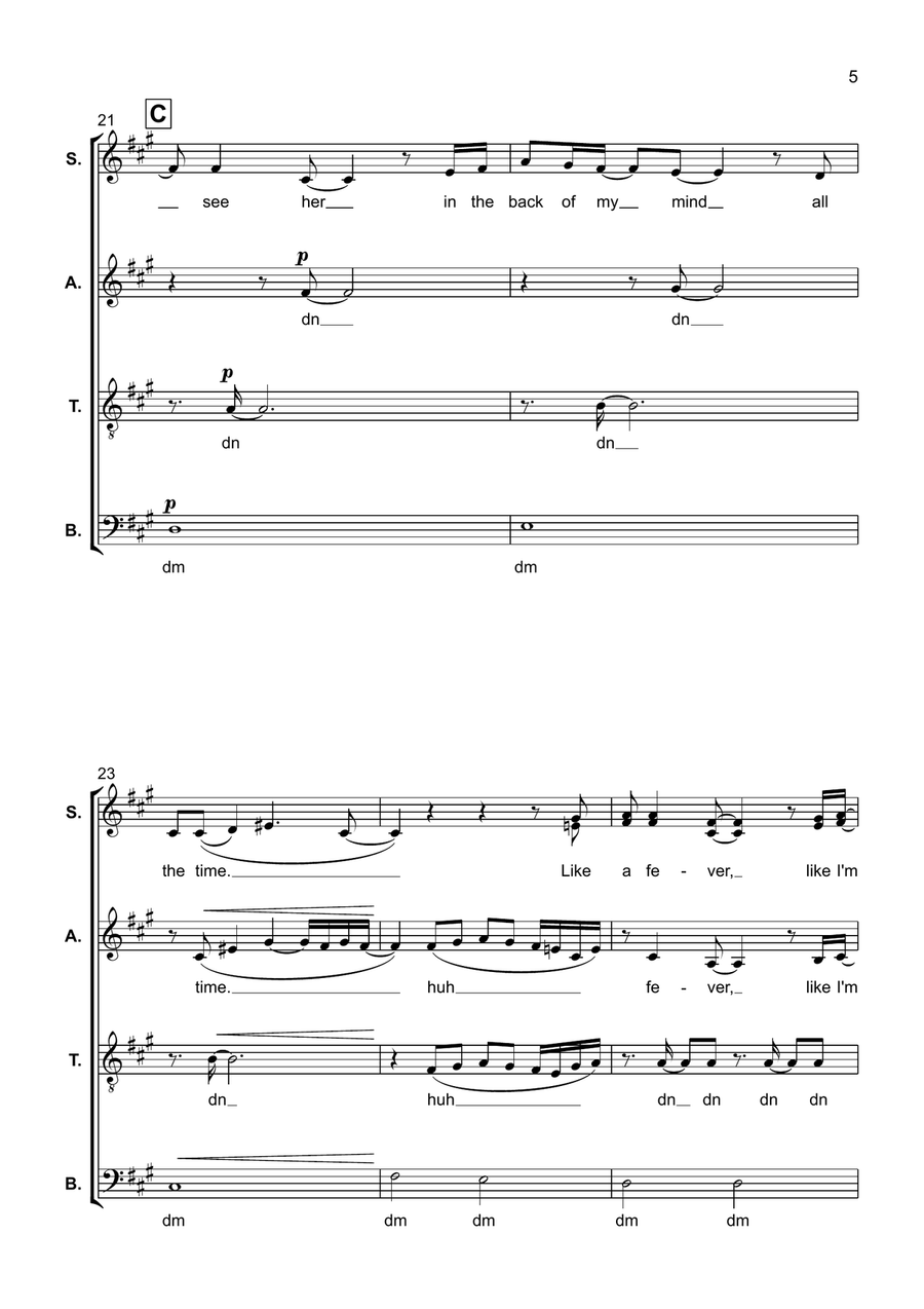 Wildflower 4-Part scores gallery preview page 5
