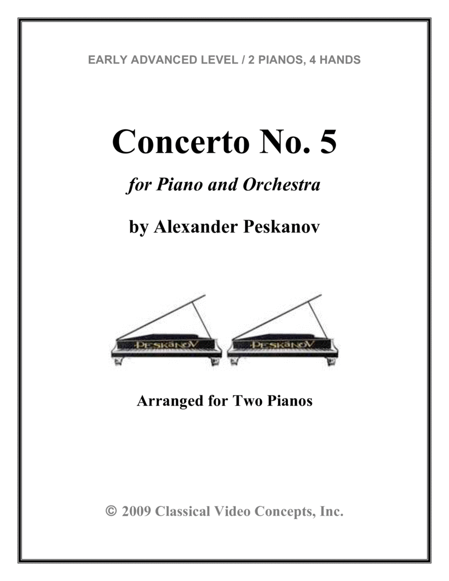 Concerto No. 5 for Piano and Orchestra (First Edition) Small Ensemble scores gallery preview page 1