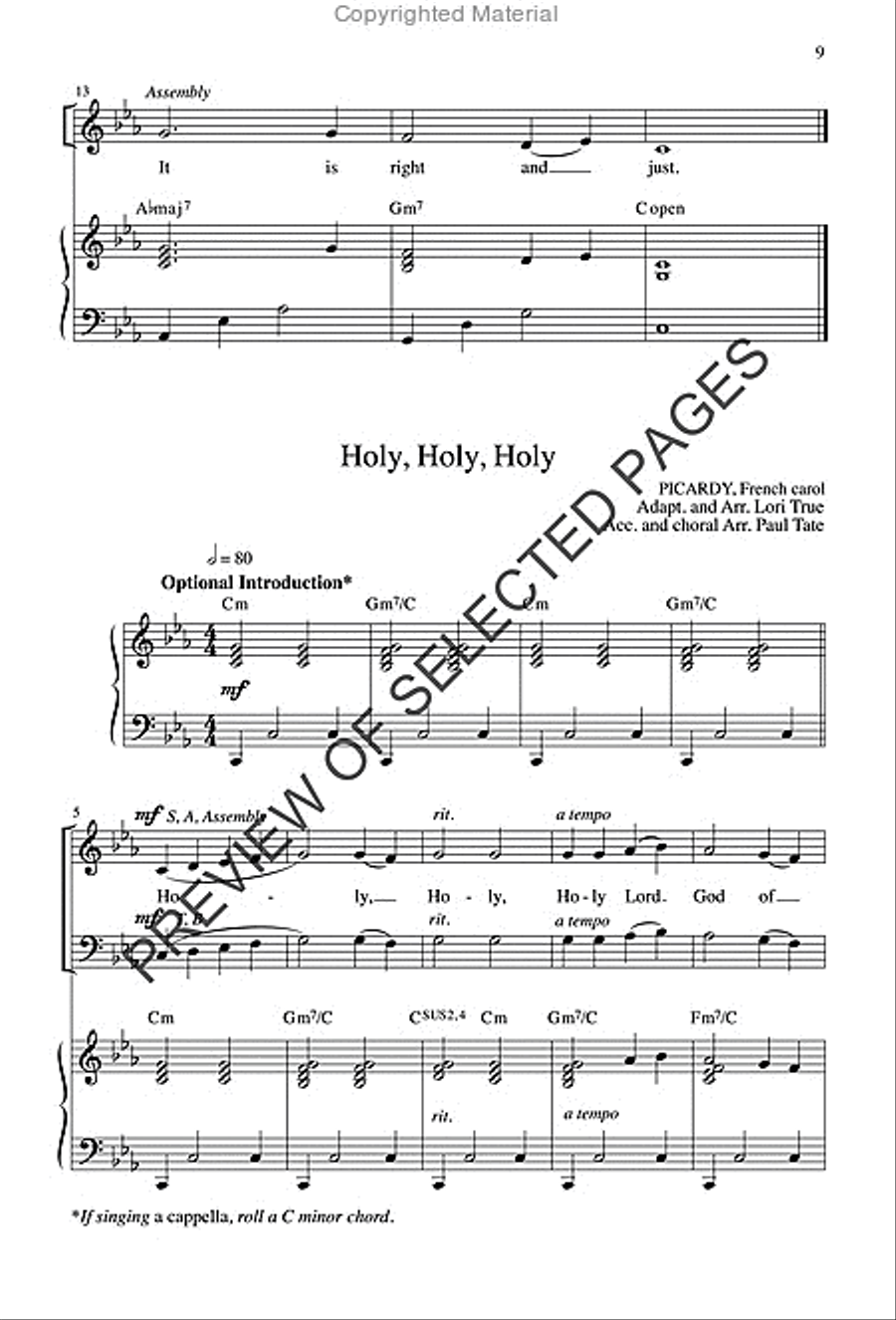 Mass of Mercy - Choral / Accompaniment edition 4-Part scores gallery preview page 7