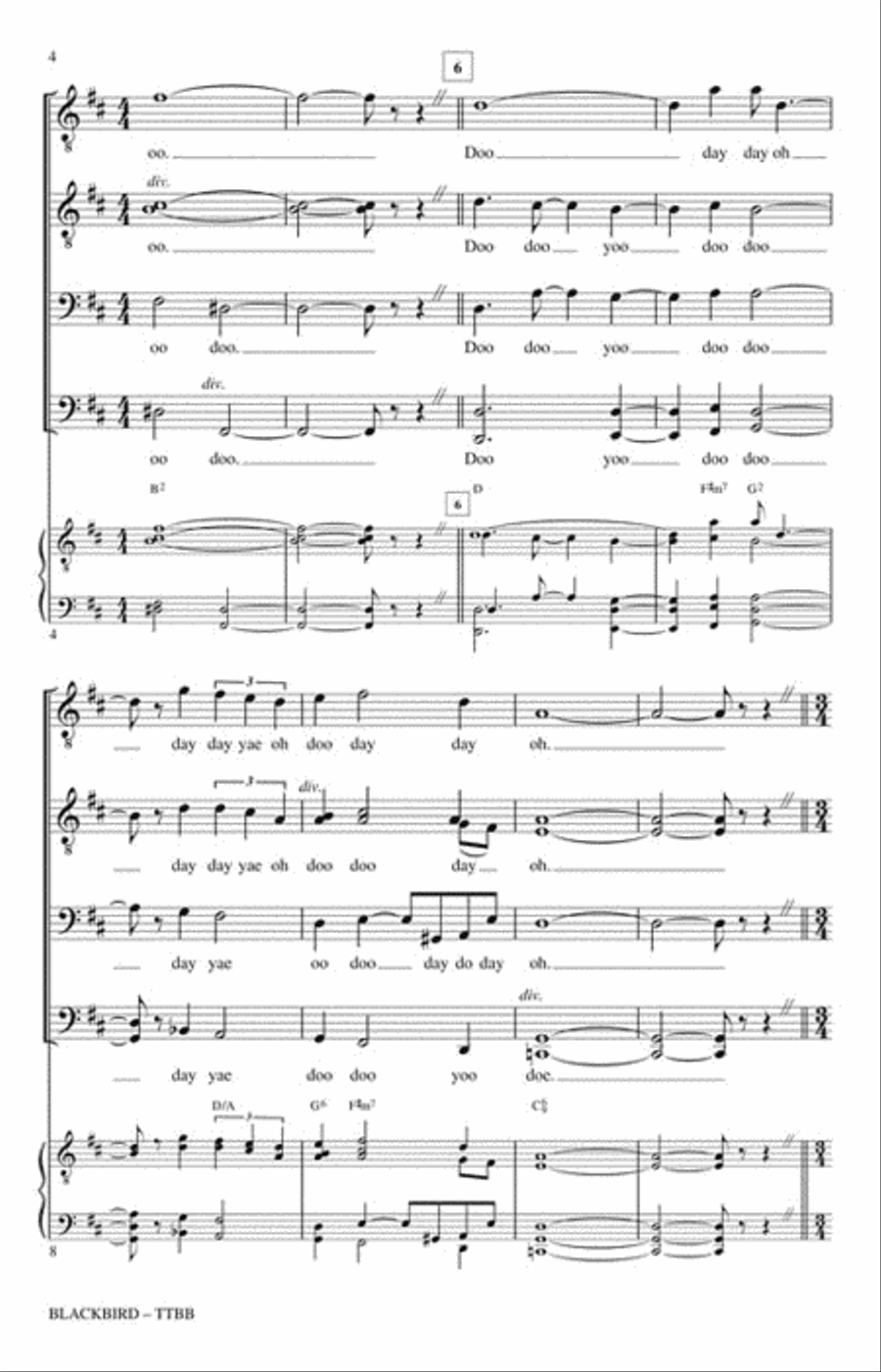 Blackbird Blackbird TTBB scores gallery preview page 3