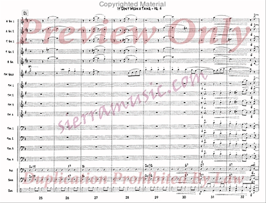 It Don't Mean a Thing If It Ain't Got That Swing Jazz Ensemble scores gallery preview page 5