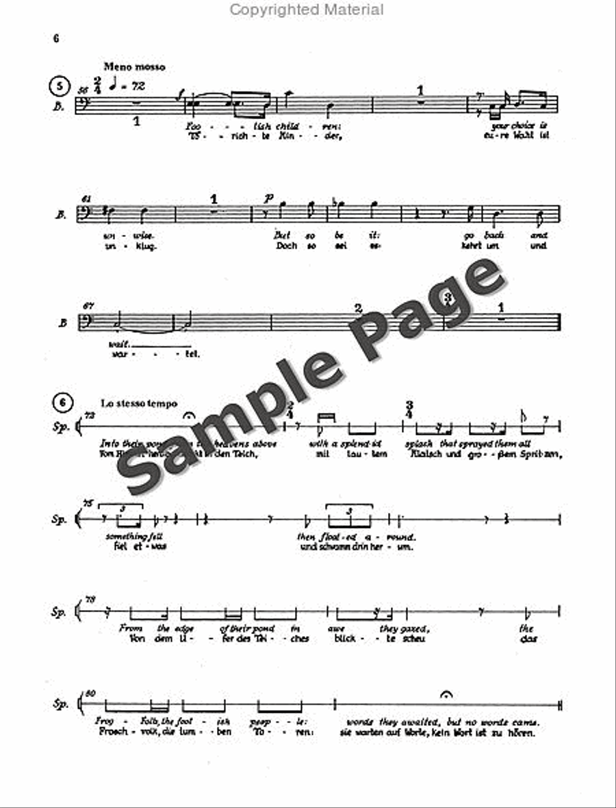 Henze Moralities(1967) Chor.score 4-Part scores gallery preview page 9