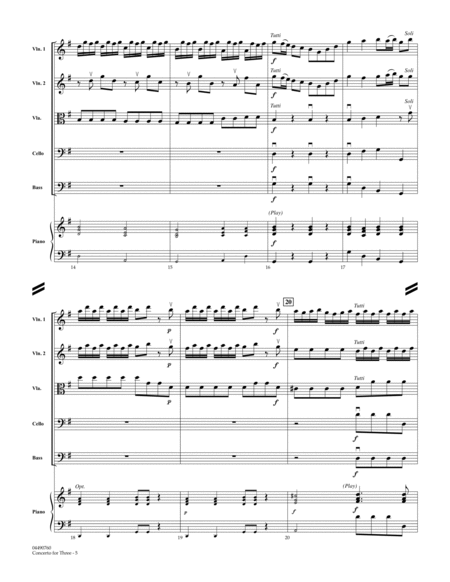 Concerto for Three - Full Score
