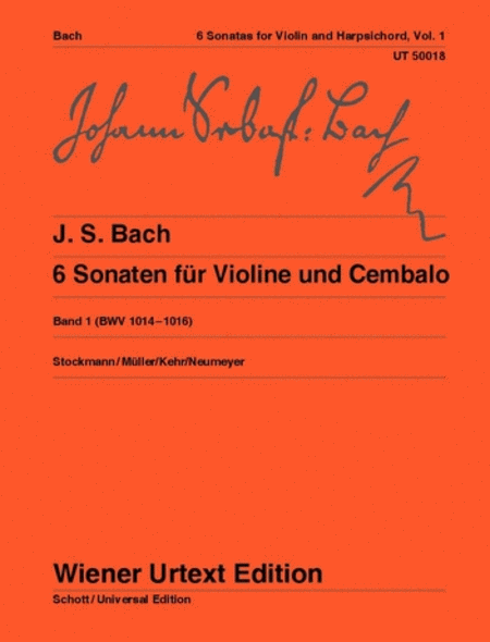 Bach : 6 Sonatas for Violin and Cembalo, Vol 1