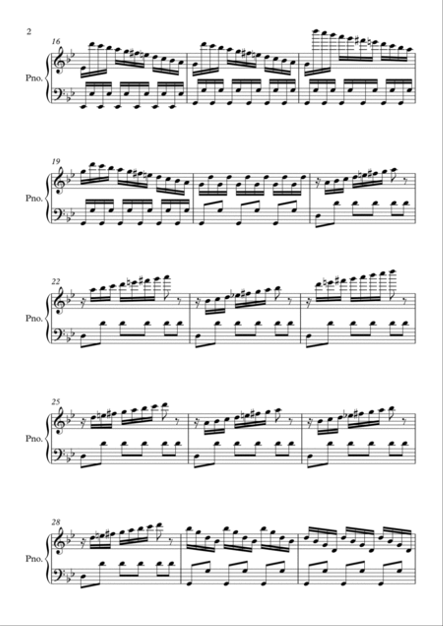Summer (Storm) from The Four Seasons Vivaldi Piano Piano Solo scores gallery preview page 2