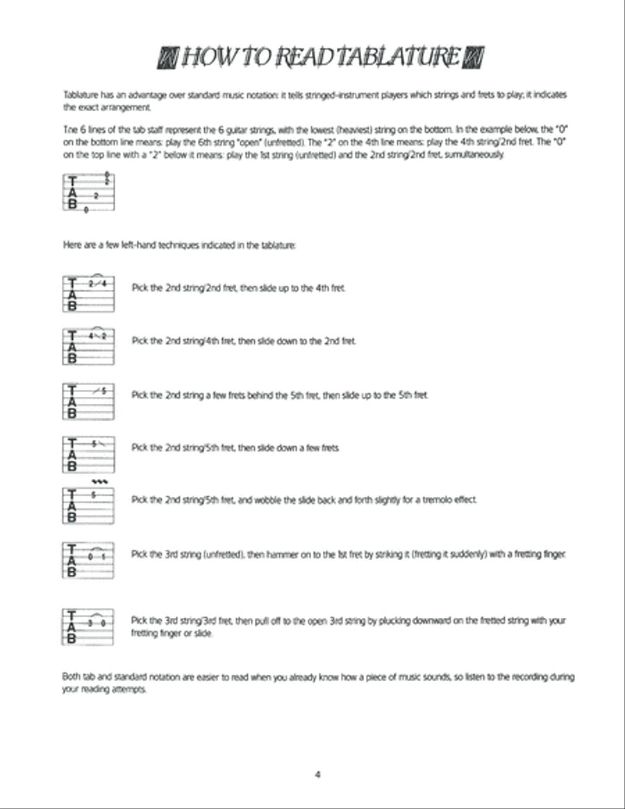 Slide Guitar For The Rock Guitarist Electric Guitar scores gallery preview page 5